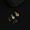 Pingente Estrela de Cinco Pontas com Diamante Banhado a Ouro Prata S925 Pequeno Acessório DIY Moda Nicho Acessório de Estrela Personalizado