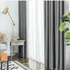 Cortinas Opacas Aislantes de Calor y Sonido, Color Sólido Satín de Hilo Fino de Alta Precisión, Modernas Simples, Producto Terminado para Dormitorio, Sala de Estar del Hogar