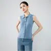 Chaleco de Punto sin Mangas con Solapa Elegante y Único para Mujer, Nuevo Modelo Otoño 2026, Top Casual Elegante y Adelgazante