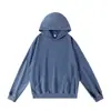 Sudadera con capucha lavada estilo americano al por mayor de Amazon 320g otoño e invierno hilo doble algodón puro lavada desgastada sudadera pullover con capucha