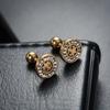 Brincos Masculinos Europeus e Americanos de Novo Estilo Cravejados de Diamantes, Brincos Femininos com Design Moderno Retrô, Acessórios Versáteis de Alta Qualidade para Atacado