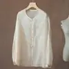 Cardigan de Organza de Seda de Morera 100% Ligeramente Translúcido con Patrón Oscuro para Mujer, Top Transpirable de Verano para Protección Solar