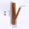 Gancho de Rama Retro Estilo Campestre Escandinavo Sin Pegamento Madera Maciza Gancho Adhesivo Colgante de Pared Decorativo Pastoral Rama Gancho para Ropa