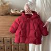 Chaqueta de plumón para bebé, Cálida y Acolchada, Estilo de Invierno con Capucha de Largo Medio para Niñas, Ropa Exterior de 90% Plumón de Pato Blanco, Clase a