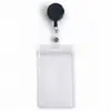 Comercio exterior transfronterizo impermeable transparente suave PVC vertical ID certificado insignia tarjeta juego tarjeta funda etiqueta en stock al por mayor