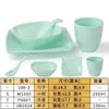 Juego de Mesa Cuatro Piezas Melamina Vajilla Restaurante Hotel Restaurante Hot Pot Comercial Plástico Imitación Porcelana Platos y Vasos Juego Tazón Anticaída