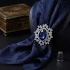 Broche de flor de cristal combinable de estilo vintage para mujer, diseño elegante y sencillo, para abrigo o ropa.