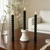 Molde de silicone para base de vela longa listrada com contas estilo ins Chunqi Molde DIY para base de vela longa