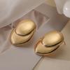 Brincos Geométricos Nicho Europeu e Americano High-End Banhados a Ouro Real para Mulheres Brincos Populares da Moda Ins Elegantes Versáteis Novos