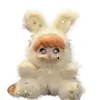 Muñeco de Peluche Conejito Pequeño Juguete de Vinilo Bolso con Forma de Corazón Girly Colgante Llavero Regalo para Mejor Amiga Lindo Accesorio de Mochila