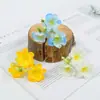 Simulación 4 tenedor flor de jazmín cadena DIY material hecho a mano flor de seda pequeña cadena de flor de cerezo tocado accesorios para ropa flor artificial floral