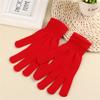 Nuevos guantes mágicos de acrílico unisex, guantes de punto cálidos de invierno, guantes monocromáticos de dedo completo, se puede imprimir logo