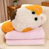 Manta Travesseiro Cabeça de Gato Teriyaki Dupla Utilização Manta Animal para Quartos com Ar Condicionado, Quente para Meninas, Boneco de Dormir, Almofada de Escritório