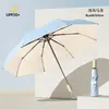 Paraguas Manual Plegable Grande de Alta Calidad para Mujer, Doble Uso para Sol y Lluvia, Sombrilla Hecha a Medida para Estudiantes