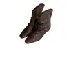 Botas de tornozelo plataforma femininas para aumentar a altura, coleção primavera/outono 2026, botas de cano único com bico fino, adequadas para combinar com saias, botas finas de salto alto