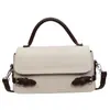 Bolsa de Mão Textura Simples Moda Tendência 2026 Moda Nova Elegante Bolsa de Ombro Único Transversal Bolsa Quadrada Pequena Feminina