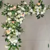 Arreglo Floral para Boda Escenario T-Escenario Pasillo Flores Decoración de Lugar de Boda Tira de Arreglo Floral Decoración de Boda Pasillo Arte Floral
