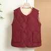 Chaleco ligero con forro de polar para mujer, nuevo estilo otoño/invierno, corte entallado, cálido y ajustado, perfecto como capa interior o chaleco independiente