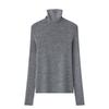 Suéter Delgado de Lana Fina 120S Hilo del Yangtsé Shimadzu 18 Agujas Suave con la Piel Cuello Alto Cálido Ropa Interior Base para Mujer Otoño e Invierno