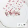 Pegatinas de Manicura Zm New Watercolor Rosa Difuminado Decoración de Flores Coloridas Parches de Uñas Coloridos Populares