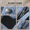 Jeans Rectos de Verano Ultra-delgados de Tencel Transpirables Color Azul Claro Lavados Suaves de Sarga Elásticos de Cintura Media-Alta de Negocios para Hombre