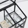 Caja de almacenamiento de cosméticos para el cuidado de la piel de vidrio rojo de red, caja de lápiz labial, joyería, máscara de escritorio, estante a prueba de polvo de gran capacidad al por mayor