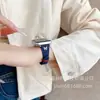Joyería de Mariposa Correa de Mezclilla y Cuero Adecuada para Apple Watch S10 S11 Samsung Huawei Gt6 Xiaomi Pulsera