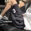 Pantalones cortos bordados con letras Waffe para hombre, holgados, combinables, de verano, finos, estilo Hong Kong, deportivos, de moda.