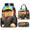 Transfronterizo Nuevo Mundo Virtual ROBLOX Mochila Escolar Mochila Infantil Mochila Dibujos Animados Lonchera