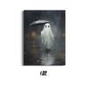 Pintura Decorativa Calabaza Fantasma Oscura Halloween Divertido Retro Americano Castillo Pintura Decorativa para el Hogar Pintura Colgante para Sala de Estar