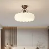 Lámpara de techo retro para dormitorio, lámpara vintage de color crema para cuidado de los ojos, diseño minimalista de estilo americano moderno, iluminación de diseñador de alta gama para salas de estudio