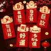 2027 Año del Cordero Sobre Rojo Hojuelas Doradas Escarchado Creativo Dibujos Animados 3D Zodiaco Cien Yuan Mil Yuanes Sobre de Dinero de la Suerte Bolsa de Sobre Rojo de Año Nuevo
