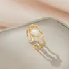 Anillo moda femenina personalidad acero de titanio no se decolora Joker lujo ligero doble capa anillo abierto alto sentido fabricantes venta al por mayor