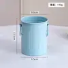 Porta Plumas Cilíndrico de Hierro Forjado Creativo con Asa y Doble Oreja, Maceta de Metal Color Caramelo, Contenedor de Plumas Estudiante DIY para Escritorio