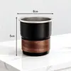 Vaso para enjuague bucal de madera de nogal, vaso para cepillo de dientes de acero inoxidable, vaso para cepillo de dientes doméstico estilo vintage, vaso de lavado elegante para parejas