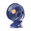 Ventilador Pequeno de Mão Ventilador de Resfriamento Violento para Mesa Dobrável Turbina Mini Portátil com Clipe Ventilador Recarregável por USB