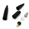 Mini XLR de 4 pines P-Pin Carcasa Chapada en Oro Negro Chapada Enchufe para Micrófono Mezclador Amplificador
