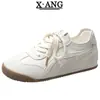 Zapatos de Entrenamiento Alemanes con Cordones de Piel de Vaca para Mujer, Zapatos Deportivos Casuales Finos Transpirables de Verano con Suelas Suaves que No Cansan los Pies, Zapatos de Forrest Gump