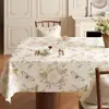 Toalha de Mesa Floral Fresca Impermeável e à Prova de Óleo 2026 Luxo Leve Atmosfera de Alto Padrão Lavável Retangular Tapete de Mesa Toalha de Mesa