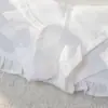 Saia de Algodão Linho com Ruffle na Barra, Sensação de Gelo, Estilo Desejo Puro para Mulheres, Saia Bolo de Cintura Alta Anti-Exposição para Outono, Saia Curta Emagrecimento