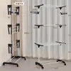 Estante de toallas multicapa más vendido transfronterizo, tendedero plegable de pie para balcón, tendedero de doble barra extensible de pie al por mayor