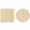 Posavasos de Madera de Pino Almohadilla Aislante de Madera Maciza Posavasos Doméstico para Café Madera de Viruta para Pintar DIY Redondo Cuadrado Simple Taza