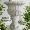 Vaso de Flores Coluna Romana Entrada de Vila Pátio Grande de Chão Ornaments Decorativos de Jardim Externo Varanda Vaso de Flores
