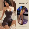 Pijamas Sexy, Ligas Pura Luxúria, Camisola Sexy Transparente Tamanho Grande, Uniforme de Tentação Feminino Lindo Costas Abertas Atacado Qqny
