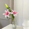 Bouquet de flores de lirio simulación transfronteriza sensación de película flor artificial decoración de mesa de comedor interior generación de calcomanía de arreglo floral simulación