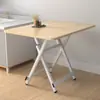 Mesa plegable para comedor, mesa redonda sencilla para uso doméstico, mesa de alquiler para exteriores, mesa portátil para comedor, mesa cuadrada, mesa pequeña