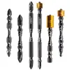 Broca para Taladro Eléctrico con Anillo Magnético Fuerte, Destornillador de Cabeza Única, Destornillador de Doble Extremo, Tornillo de Doble Extremo de Acero D1, Cruz de Posicionamiento Ph2