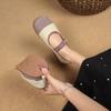 Zapatos Planos Mary Ligero Bloque de Color Boca Baja Zapatos de Tela Old Beijing para Mujer Planos Elegantes Populares 2025 Nuevo Estilo Chanel
