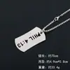 Collar Hip-Hop de Acero de Titanio Europeo y Americano para Hombre Marca de Moda Personalidad Callejera Marca Militar Colgante de Celebridad de Internet Cadena Larga para Suéter Joyería de Aleación