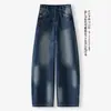 Jeans Rectos Holgados de Tiro Alto Lavado Retro para Mujer 2026 Otoño Adelgazantes Casuales Pantalones Banana Multibolsillos